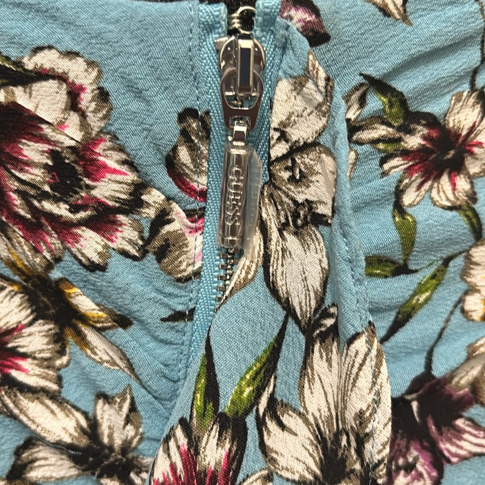 Guess Blue Floral Ruffle Skirt - Picture 3 of 4